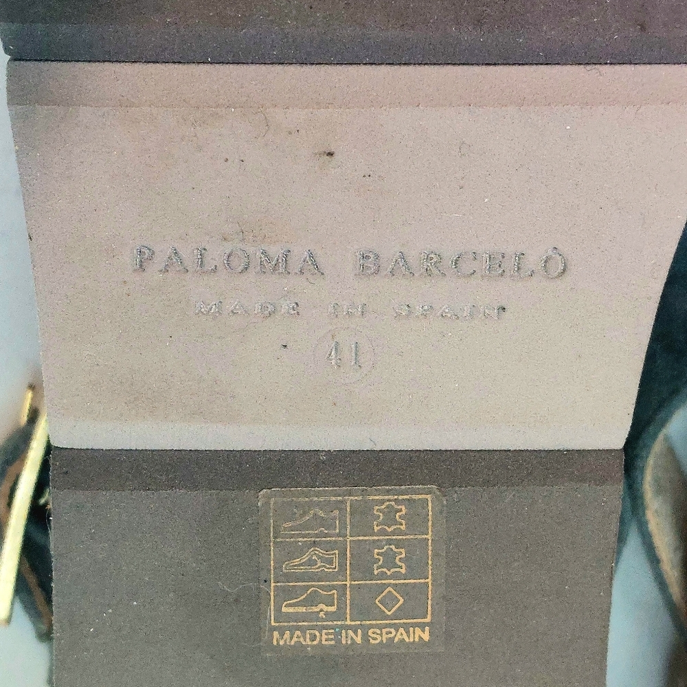 Paloma Barcelo grey microsuede espadrille flatform slingback sandals, EU41, new - Picture 12 of 15